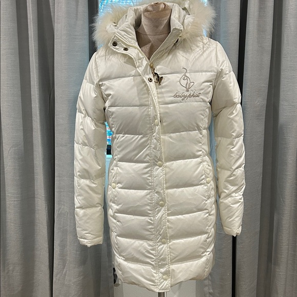 Baby Phat Jackets & Blazers - Y2K Baby Phat White Long Down Puffer Jacket Faux Fur Hood |Size Large